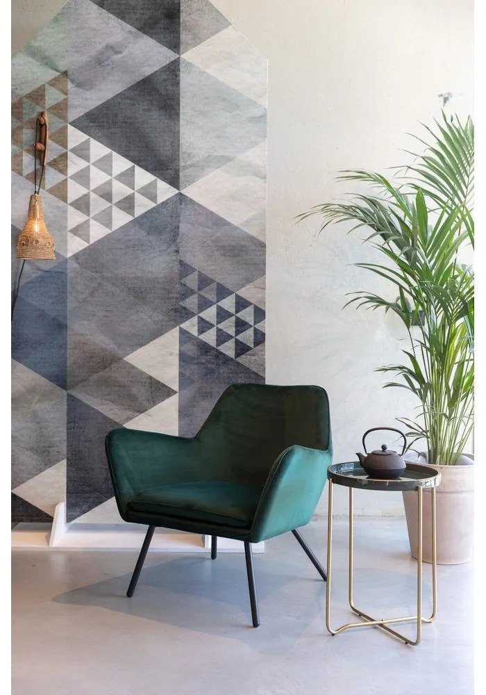 Тъмнозелено кадифено кресло Bon - White Label