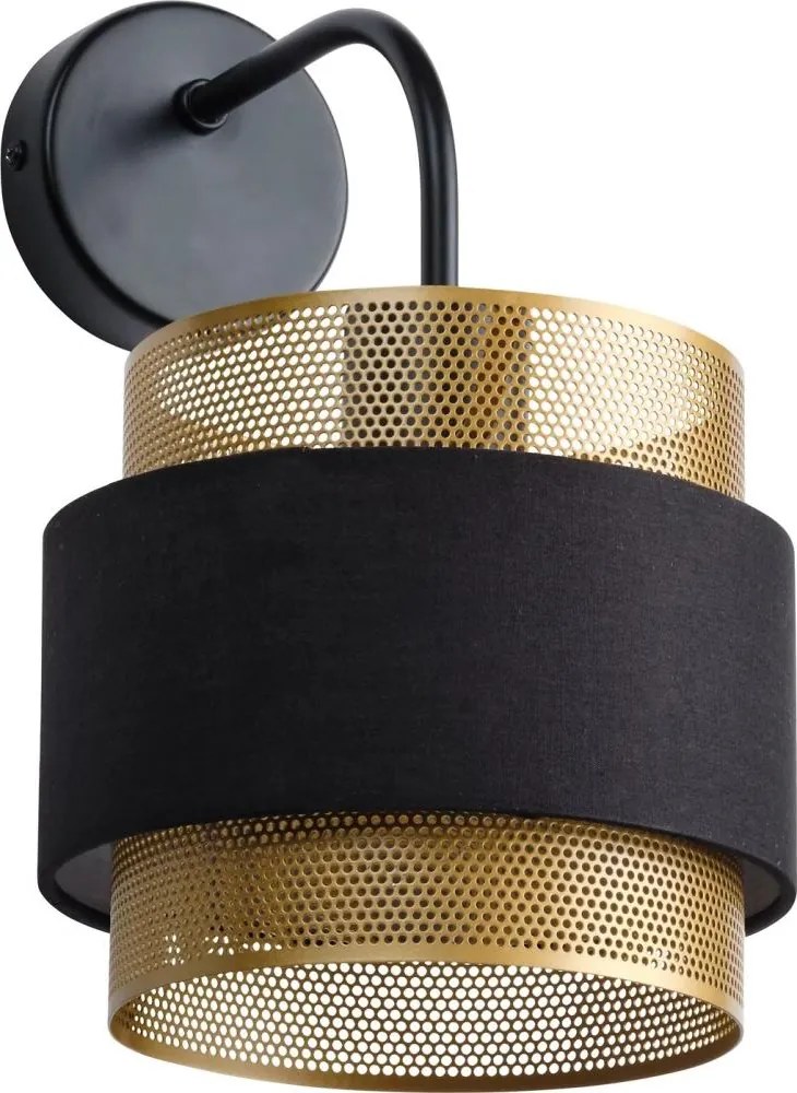 Osram - Настенна лампа DECOR HORNET 1xE27/10W/230V черна/златна