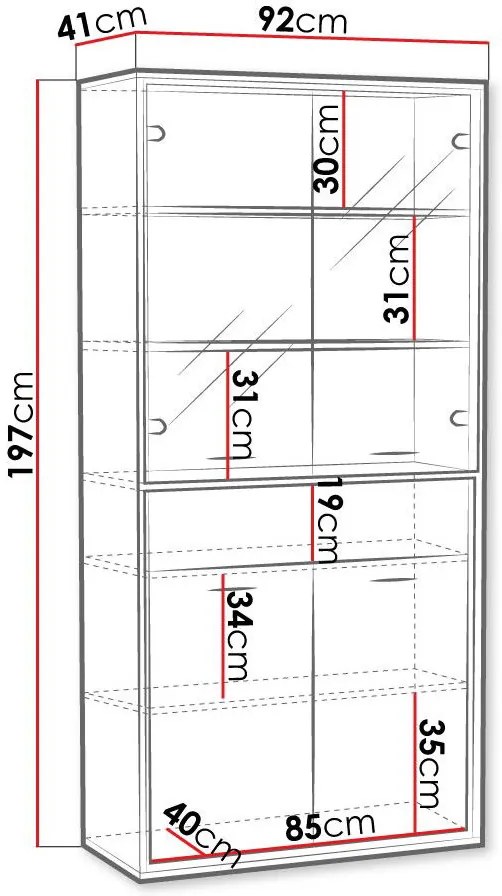 Витрина Mediolan AT03-Natural Special