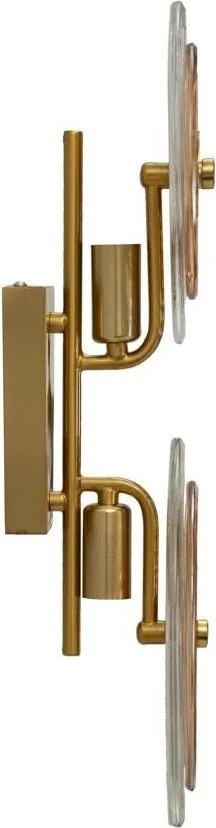 Стъклена стенна лампа в златист цвят Venice – Mauro Ferretti