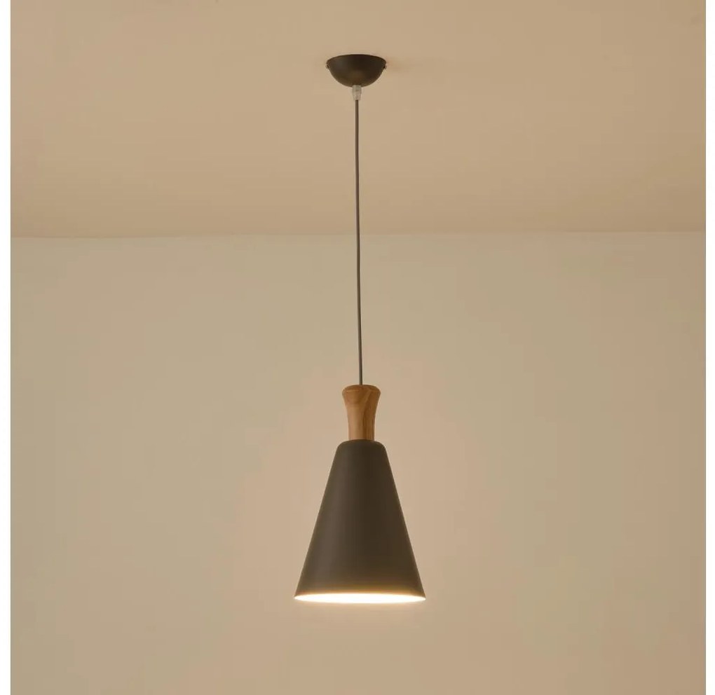 Пендел 1xE27/15W/230V сив Ø 20 см
