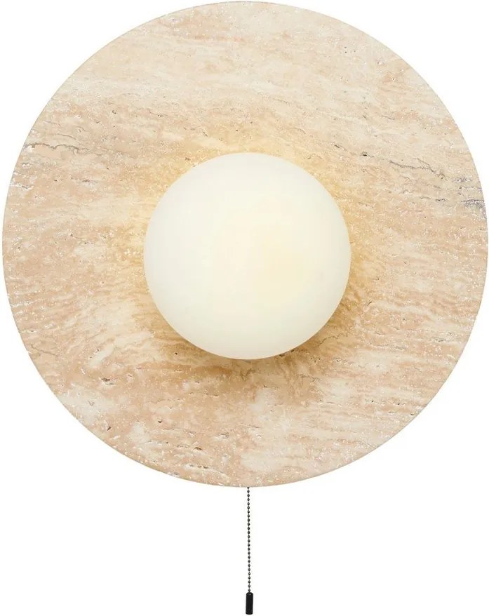 Бежова каменна стенна лампа ø 12 cm Hilde – Opviq lights
