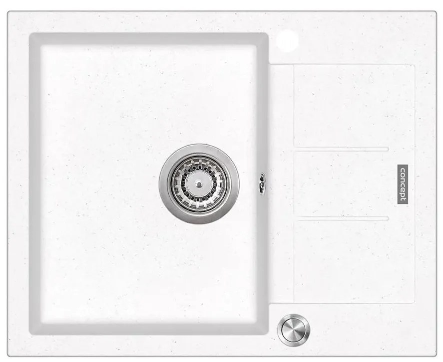 Concept DG05C45WH - кухненска мивка CUBIS 50x62 см, гранит/бяла
