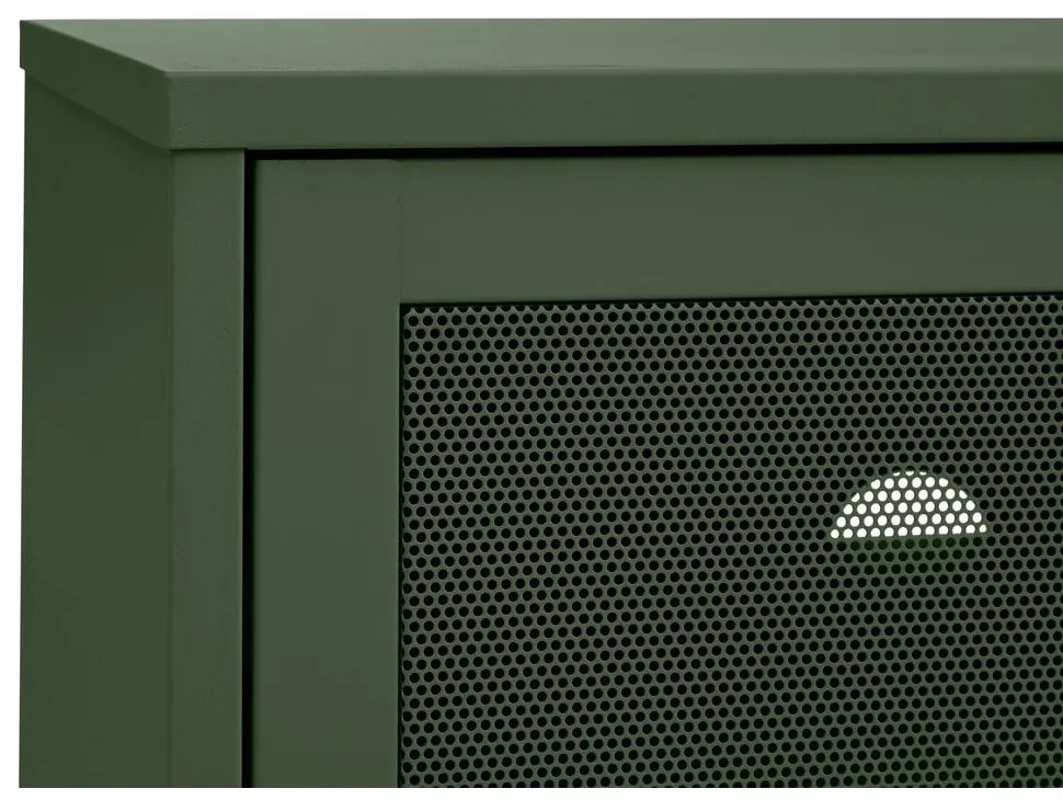 Тъмнозелена метална маса за телевизор 160x55 cm Veep – Unique Furniture