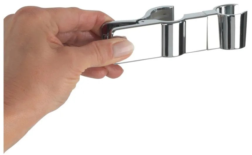 Държач за душ глава от неръждаема стомана в блестящо сребристо - Wenko