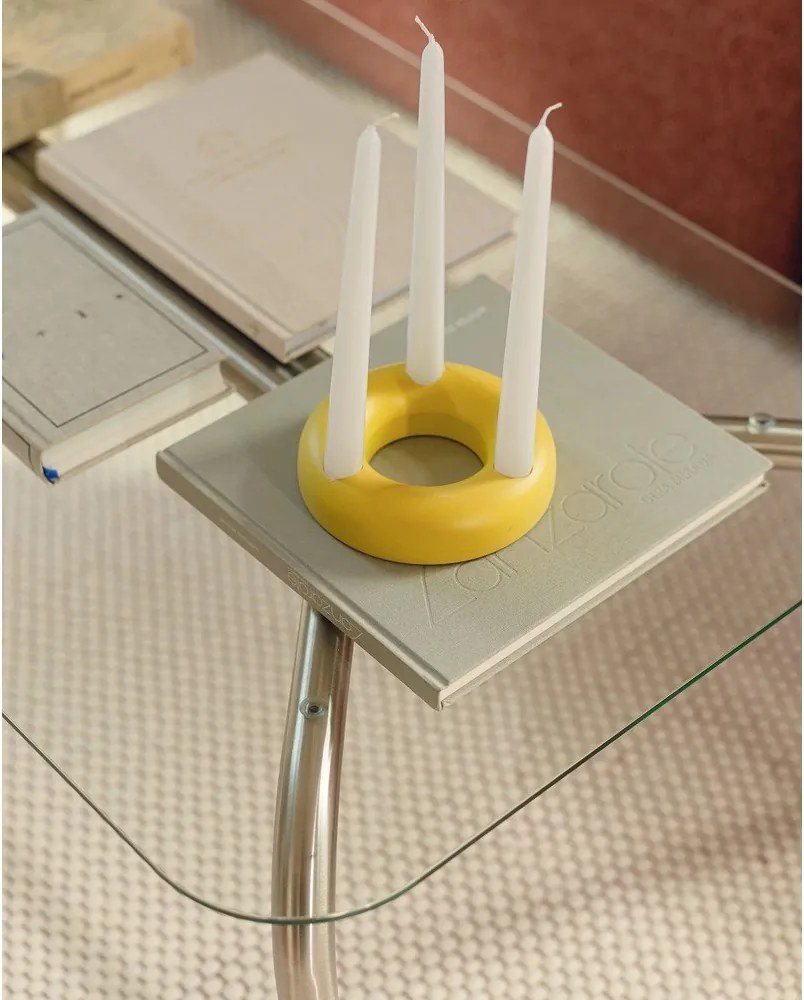 Масичка за кафе със стъклен плот в сребрист цвят 60x110 cm Uku – noo.ma