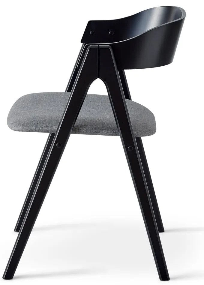 Трапезен стол от черна букова дървесина със сива седалка Findahl от Hammel Mette - Hammel Furniture