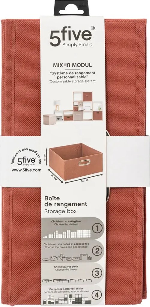 Кутия за съхранение 5five Mix & Modul, Меланж, 31x15 cm - Син