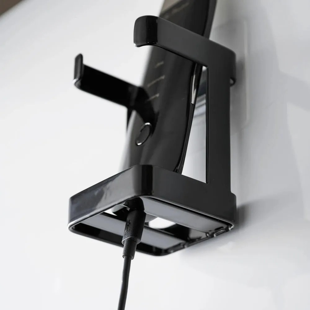 Черен метален държач за устройство за грижа за кожата Film Hook – YAMAZAKI