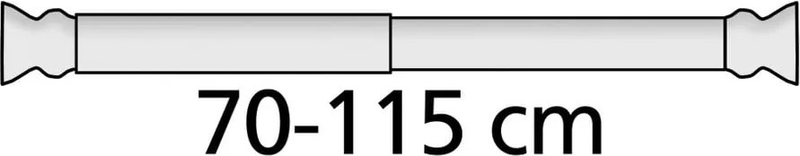 Бяла телескопична душ завеса Пръчка за душ завеса - Wenko