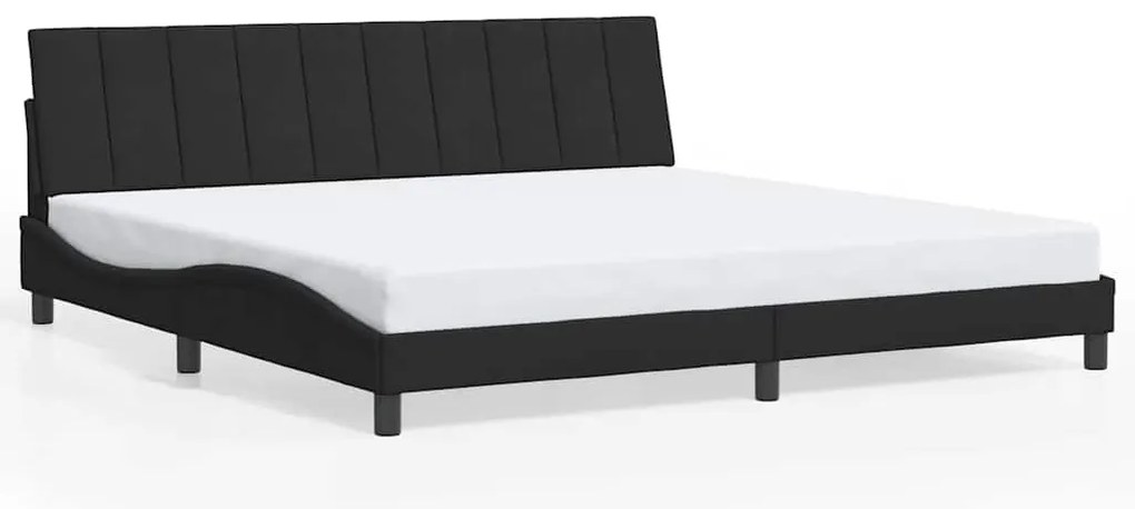 3207869 vidaXL Рамка за легло без матрак Hanko, черна, 200x200 см, кадифе