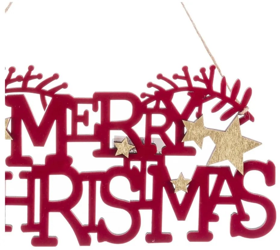 Дървена висяща коледна украса 22 cm Merry Christmas – Casa Selección