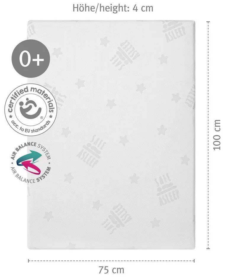 С пяна детски матрак със сменяем калъф 95x70 cm Safe Asleep® – Roba