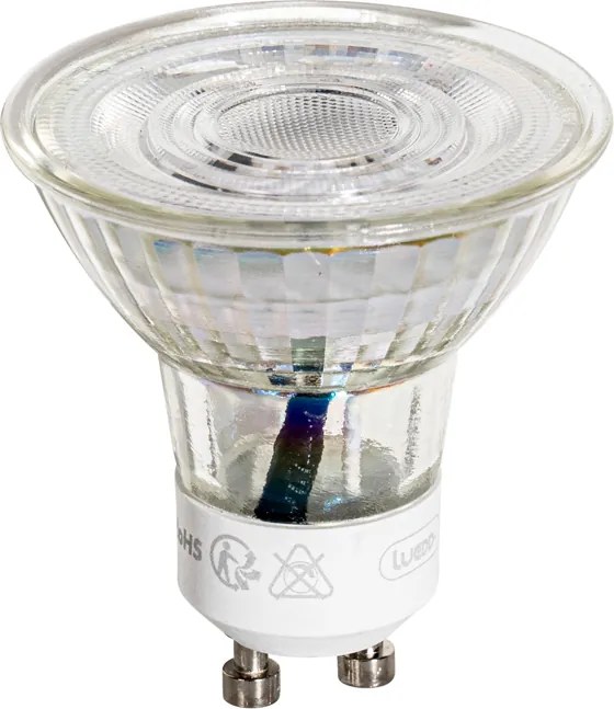Комплект от 5 GU10 50mm LED крушки прозрачни 3W 230 lm 2700K