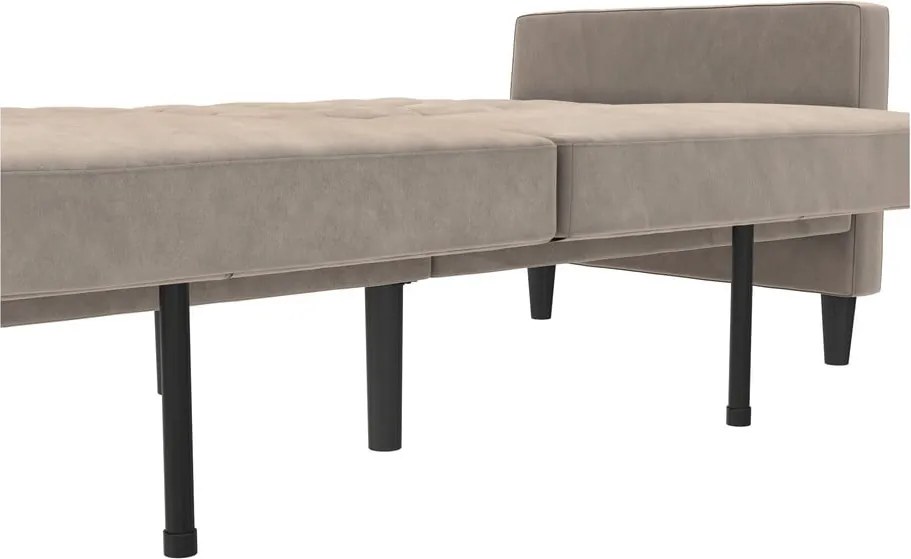 Бежов кадифен диван 207 cm Presley – Støraa