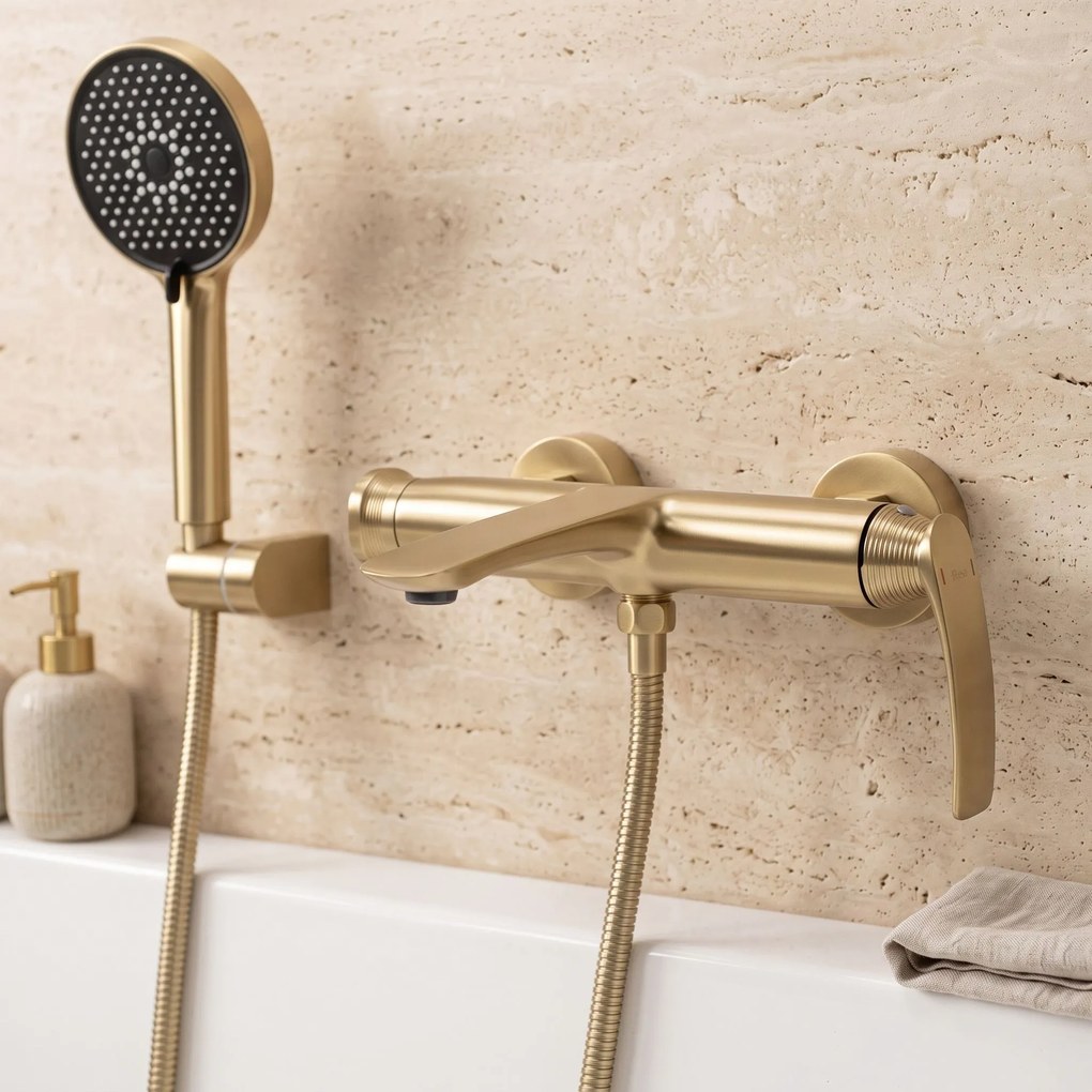 Смесител за вана PREMIUM REA Como Brush Gold