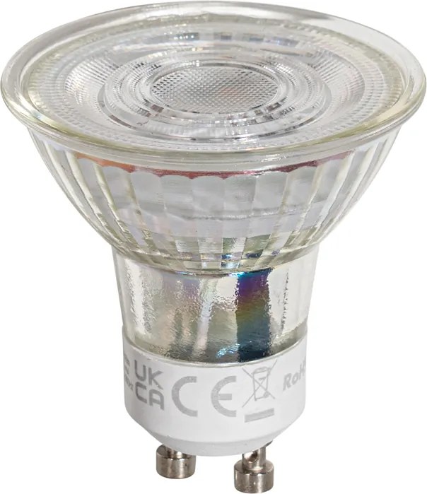 Комплект от 5 GU10 50мм прозрачни LED крушки 3W 250 lm 2200K