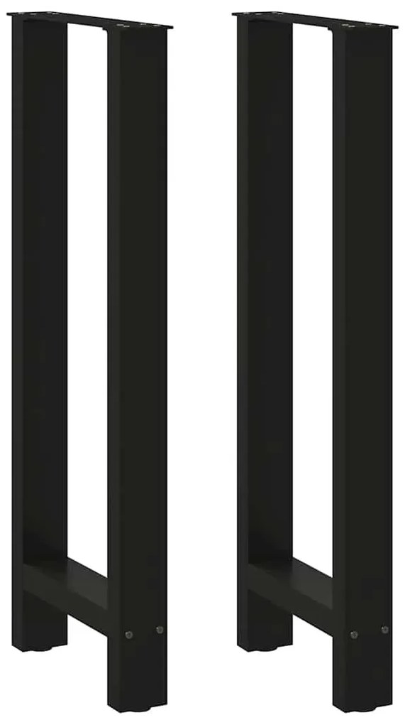 4013340 vidaXL Крака за бар маса, черни, 2 бр., 50 x (100-101) см, стомана