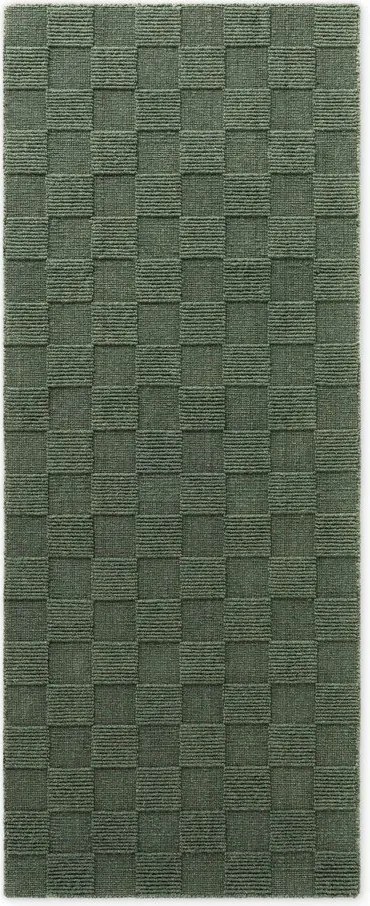 Тъмнозелена ръчно изработена вълнена пътека 80x200 cm Scala – Villeroy&amp;Boch
