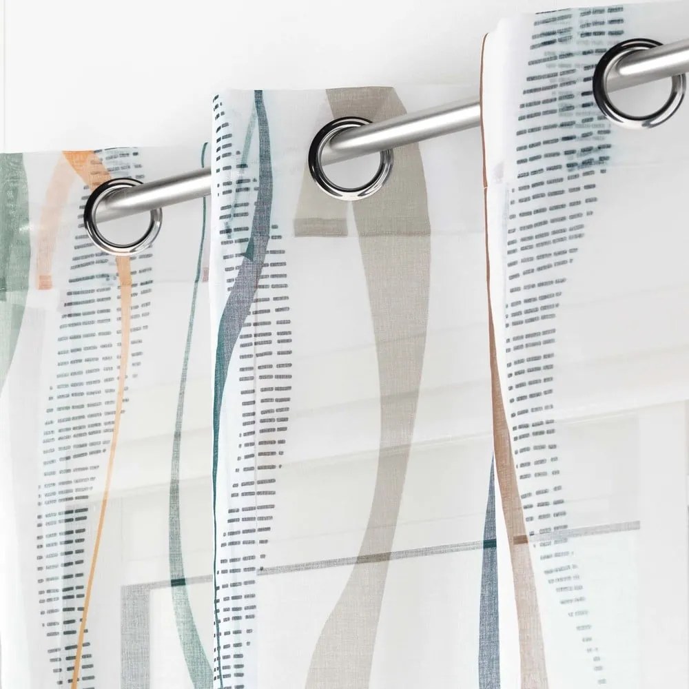 Завеса в бял и син цвят 140x280 cm Lisana – douceur d'intérieur