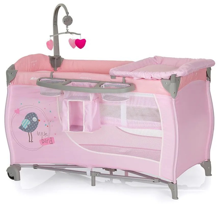 Hauck - Бебешка кошара Baby Center Birdie grey