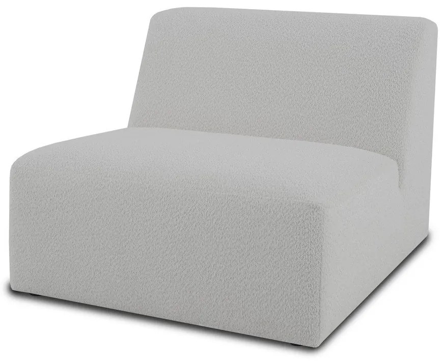 Бял модулен диван от букле (среден модул) Roxy – Scandic