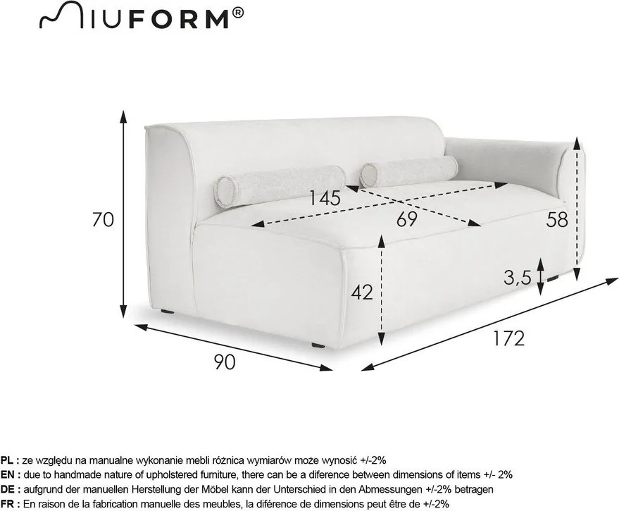 Светлосив модулен диван (десен ъгъл) Flex Felix – Miuform