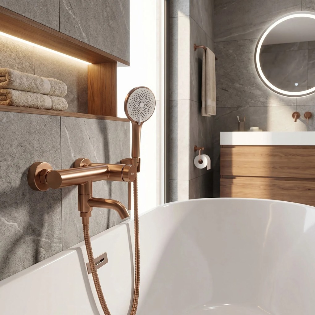 Смесител за вана Rea Clif Brushed Copper