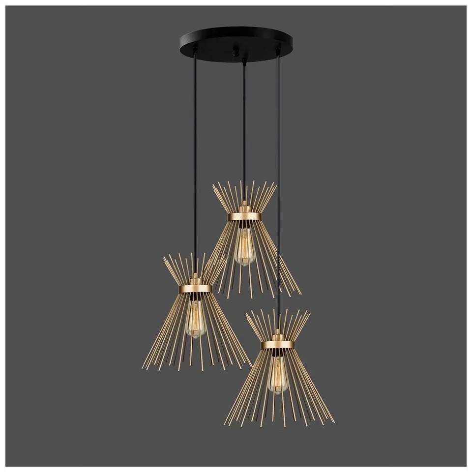 Метална висяща лампа в златист цвят ø 34 cm Izmir - Squid Lighting