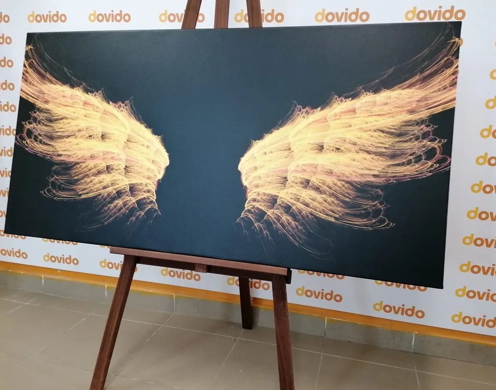 Картина на платно – Златни ангелски крила