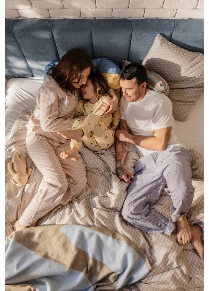 Синьо боксспринг легло 160x200 cm Olia Bold Line – Bonami Selection