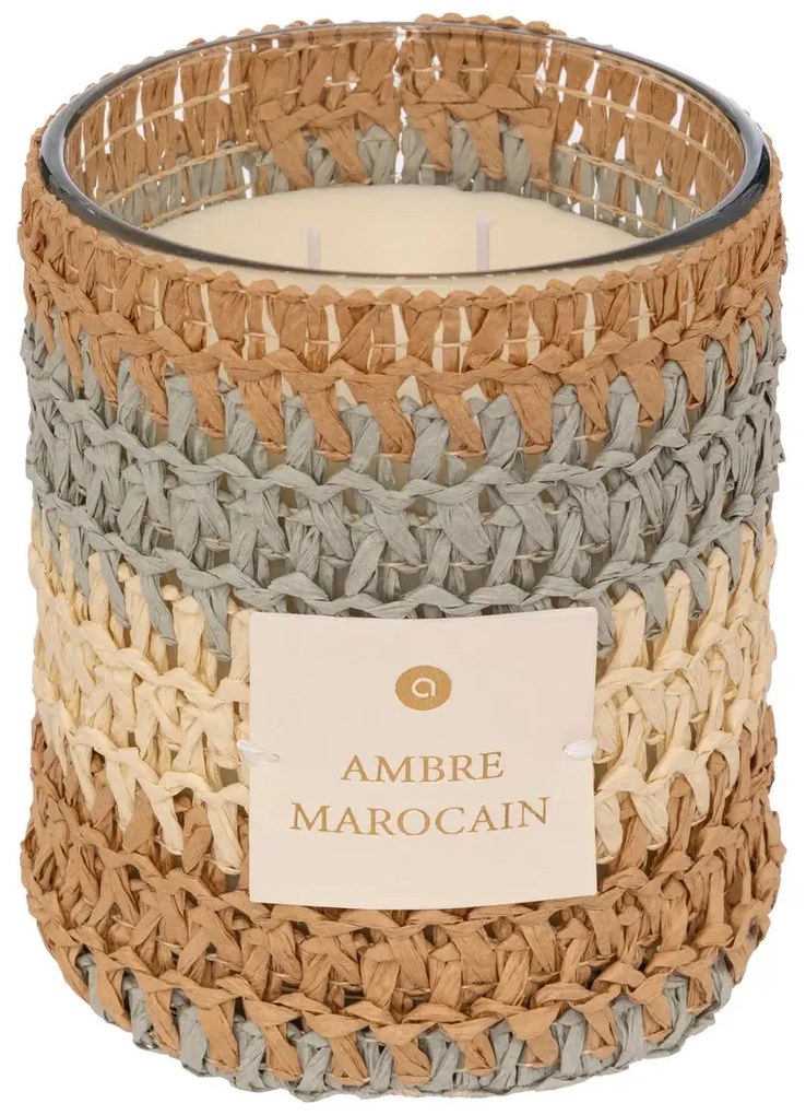 Ароматна свещ atmosphera Zaya, Scented, Amber Стъкло & Natural Fibers, 470 g