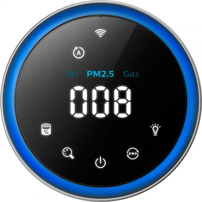 Преоценено: Пречиствател за въздух Philips AC3033/10, SMART, Wi-Fi, 55W, За до 135 м2, HEPA, Интелигентни сензори, Бял/сив
