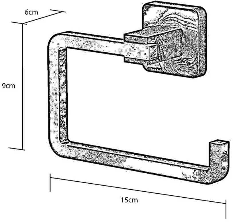 държач за тоалетна хартия TEKNO TEL MG-394W бял