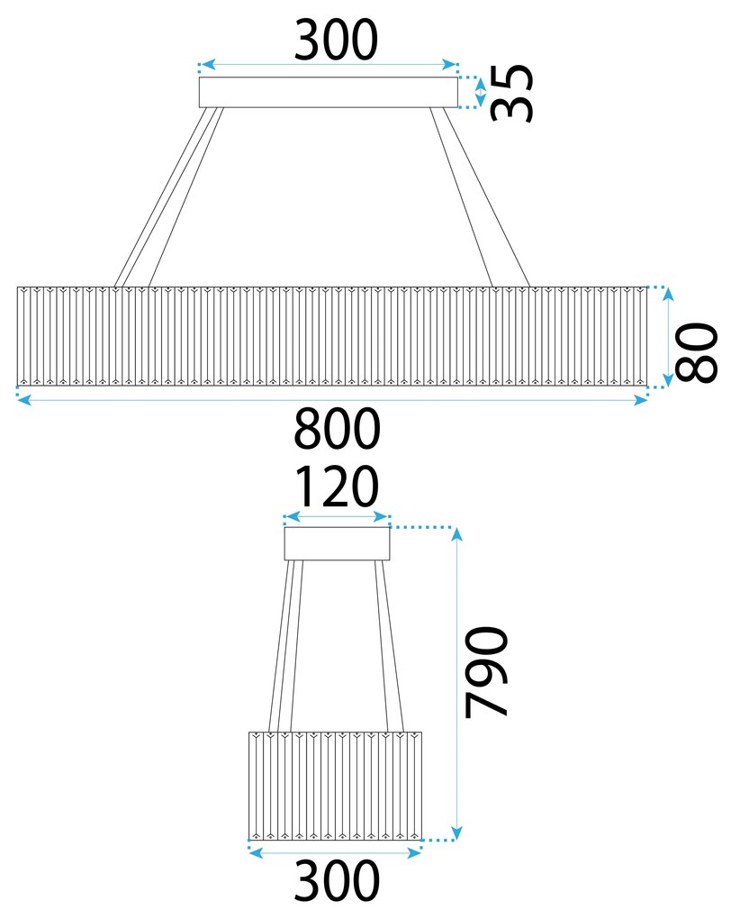 Пендел LED APP1547-CP CHROME