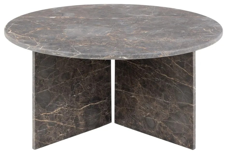 Сива мраморна кръгла масичка за кафе ø 90 cm Vega – Actona