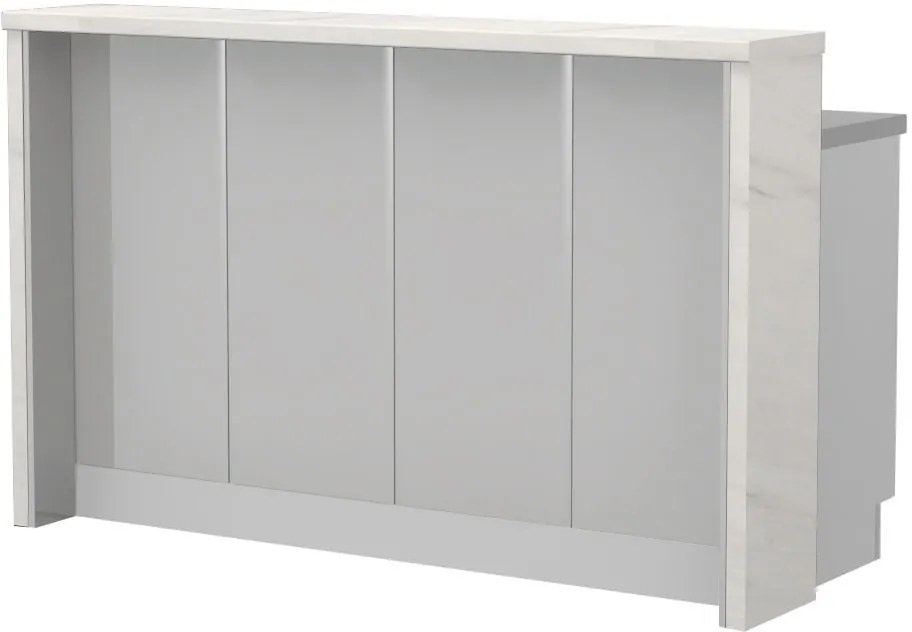 Островна кухненска пейка Modena-Length: 160 cm.-Gray light-White Marble