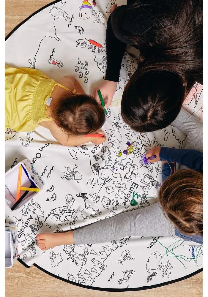 Детски килим за оцветяване Къмпинг, ø 130 cm - Butter Kings