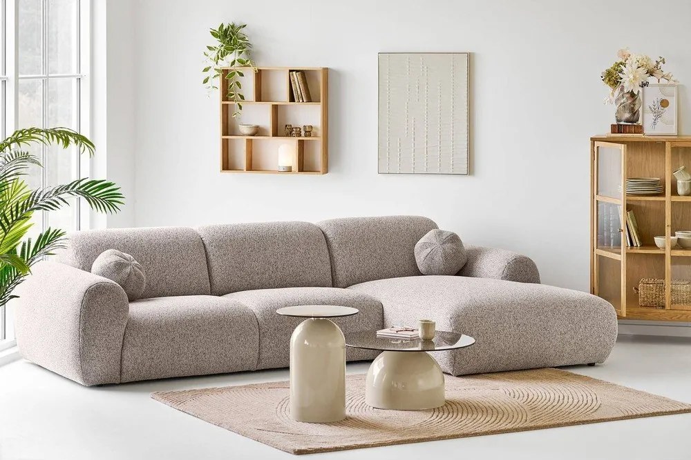 Кръгла странична масичка със стъклен плот ø 40 cm Ravello – House Nordic