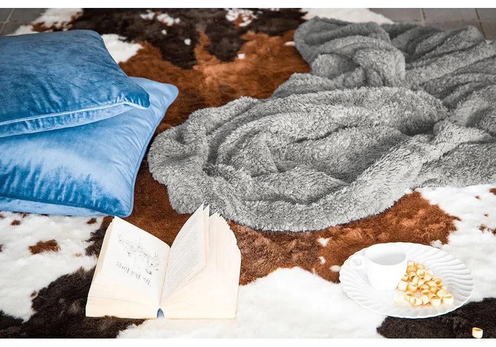 Плюшено одеяло в сиво, 130 x 170 cm Teddy - Tiseco Home Studio