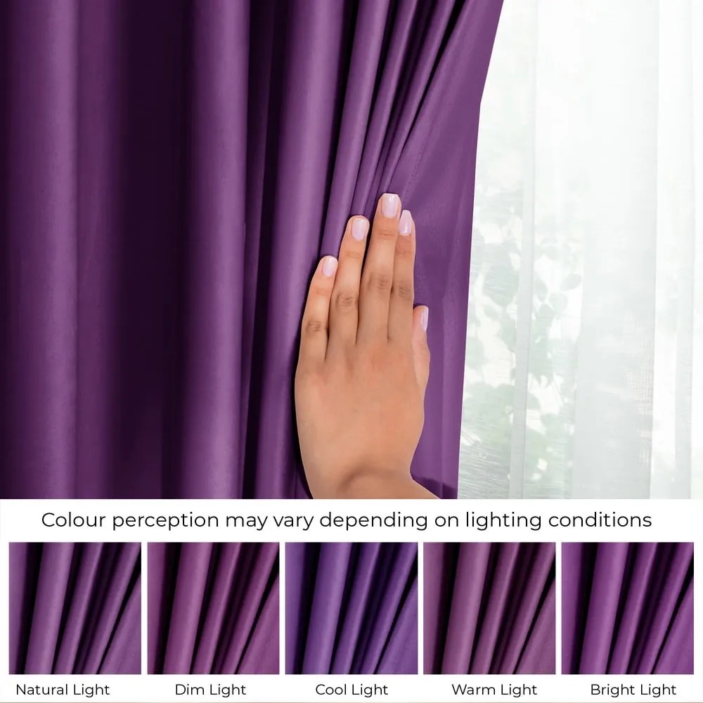 Лилаво dimout перде 140x245 cm Pleat – Restilo