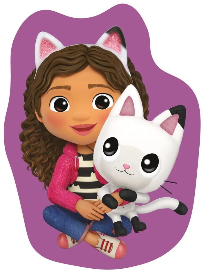 Детска възглавница от флийс 35x35 cm Gabby´s Dollhouse "Pandy" – Jerry Fabrics