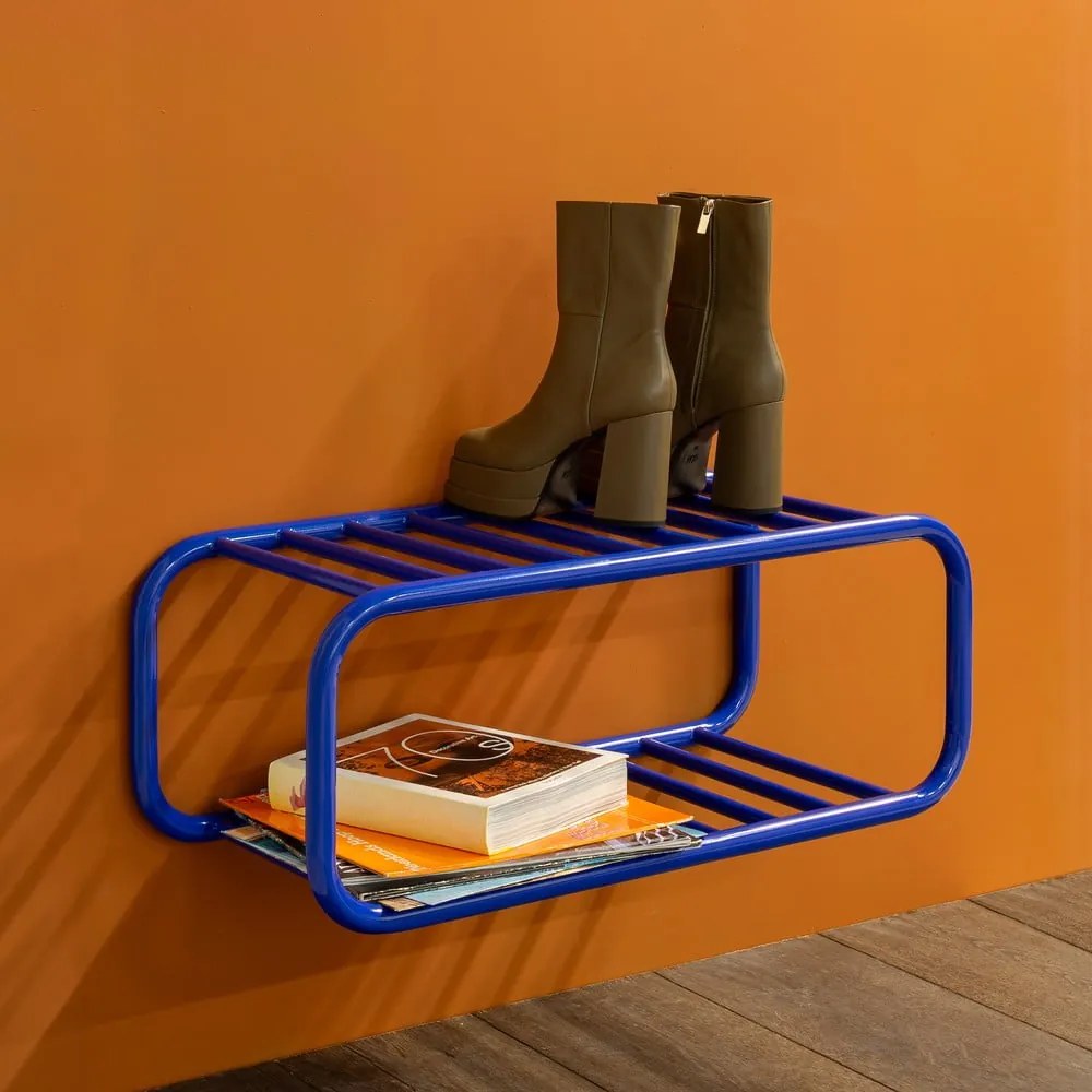 Синя метална висяща стойка за обувки 72x28x35 cm Retro – Spinder Design