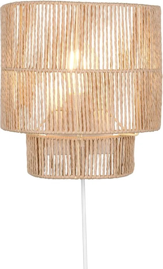 Стенна лампа с USB в естествен цвят Satna – Reality