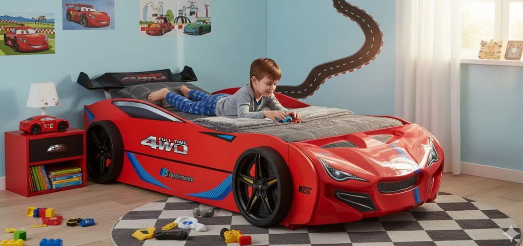 Детско легло кола Turbo GT Duo-червен