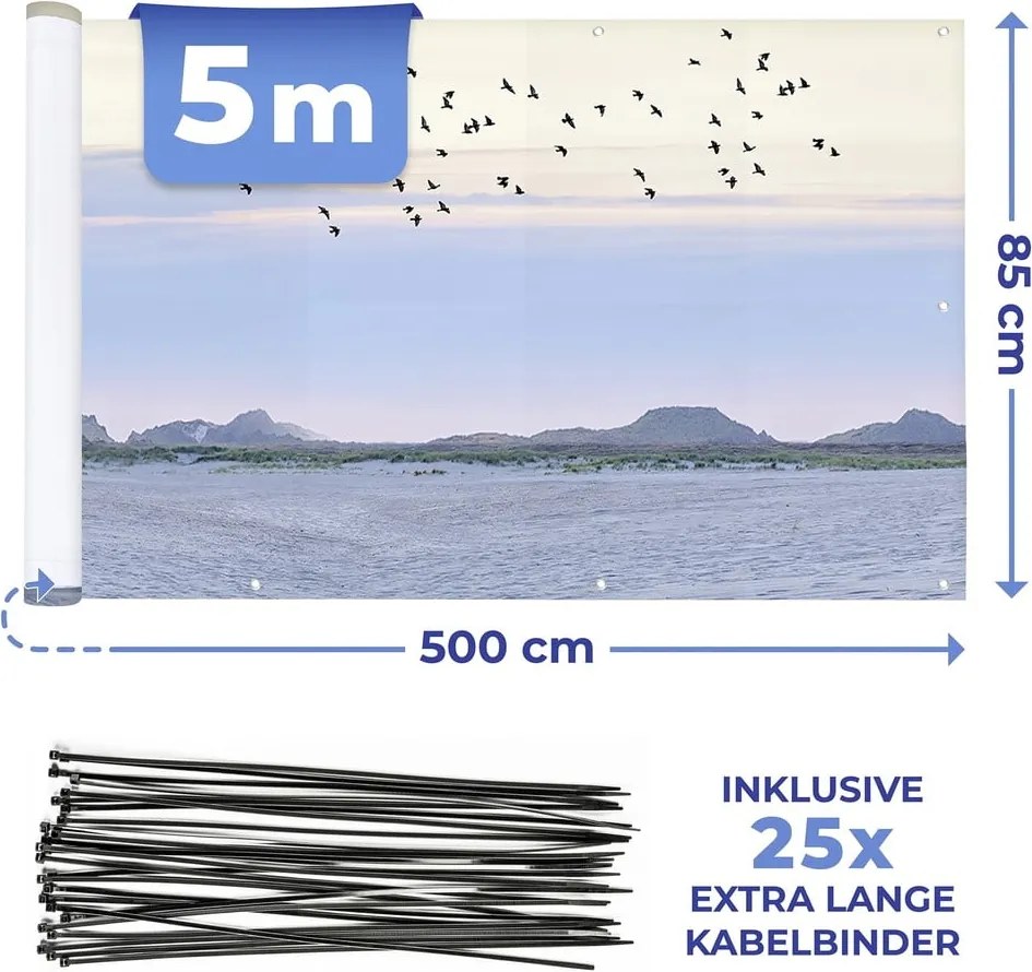 Пластмасов балконски параван 500x85 cm North Sea Coast – Maximex