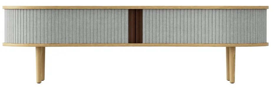 Масичка за телевизор с дъбов декор в сиво-натурален цвят 140x40 cm Audacious - UMAGE