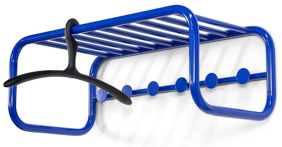 Синя метална стенна закачалка с рафт Retro – Spinder Design