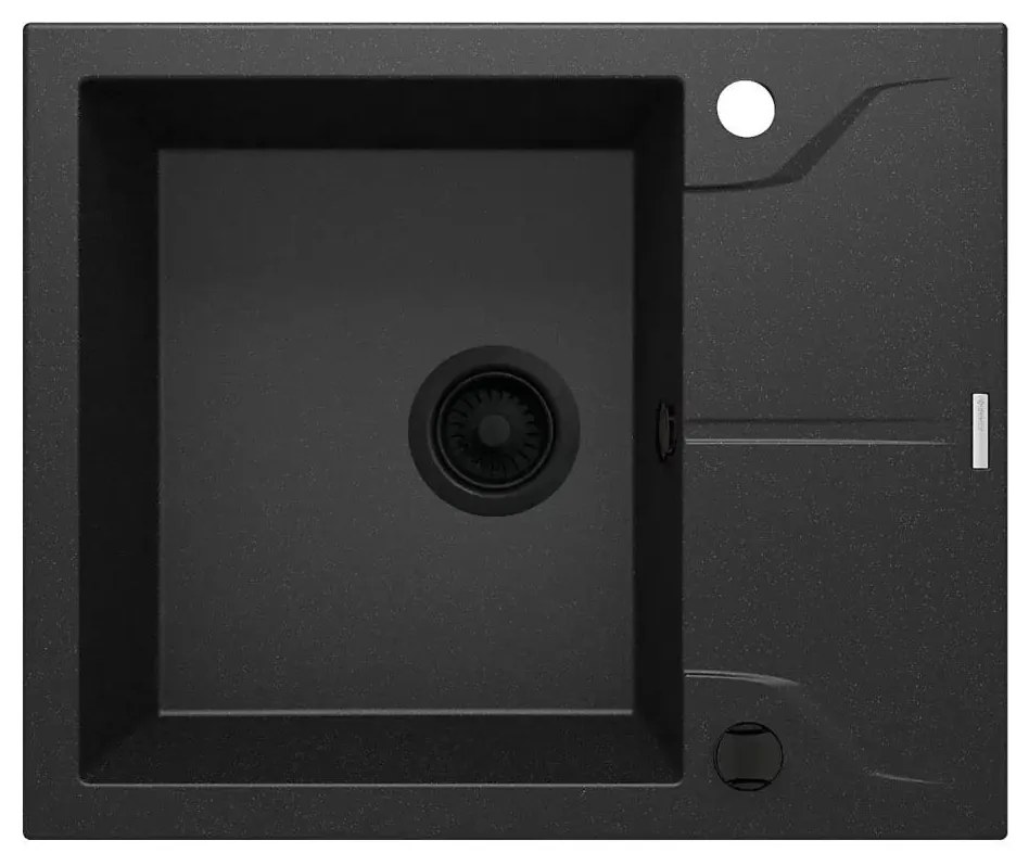 Deante ZQN_G11A - Кухненска мивка ANDANTE 49x59 см гранит/металик графитен