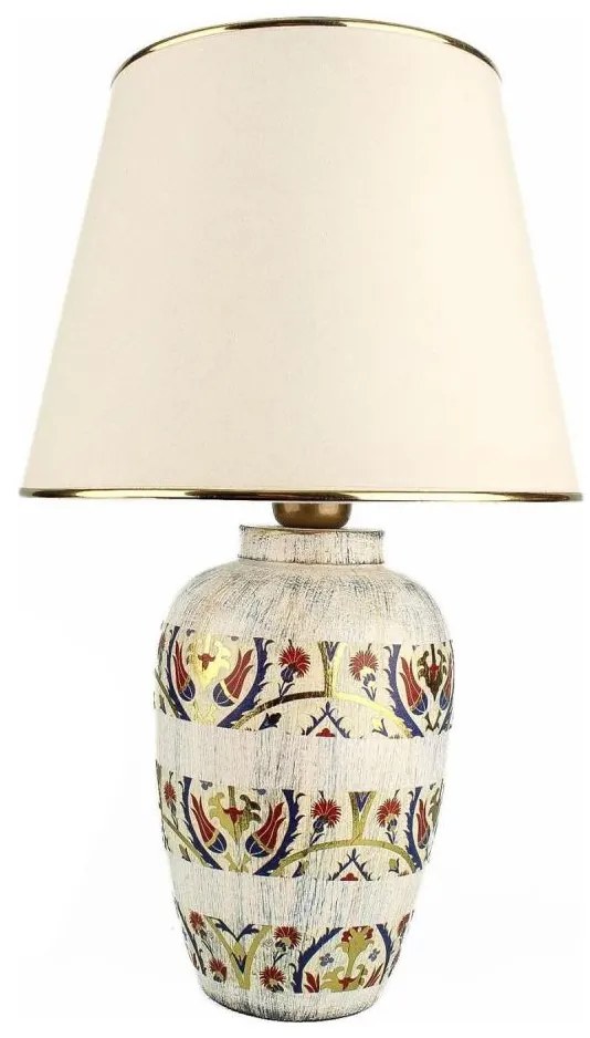 Настолна лампа RAMZES 1xE27/40W/230V кремава/златна